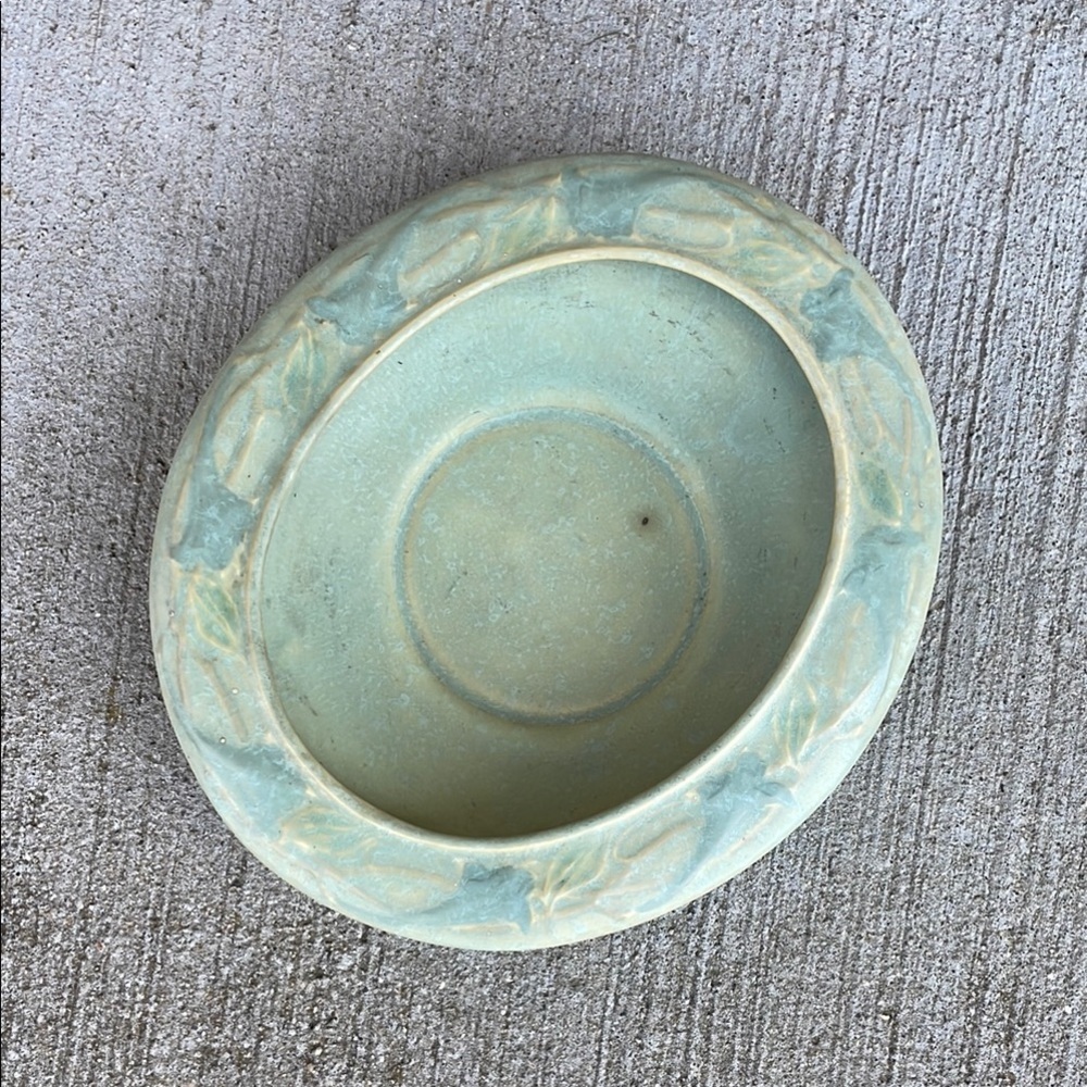 Roseville Cremona Green 1928 Vintage Art Deco Pottery Ceramic‎ Bowl 178-8